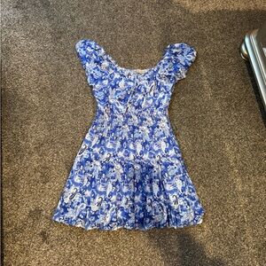 Blue Floral Kids Dress